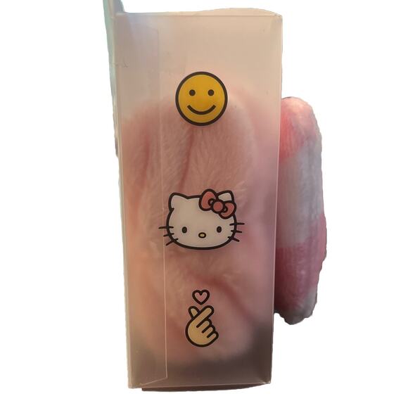 NWT The Creme Shop x Hello Kitty Plush Spa Headband Striped Pink Bow - Picture 3 of 4